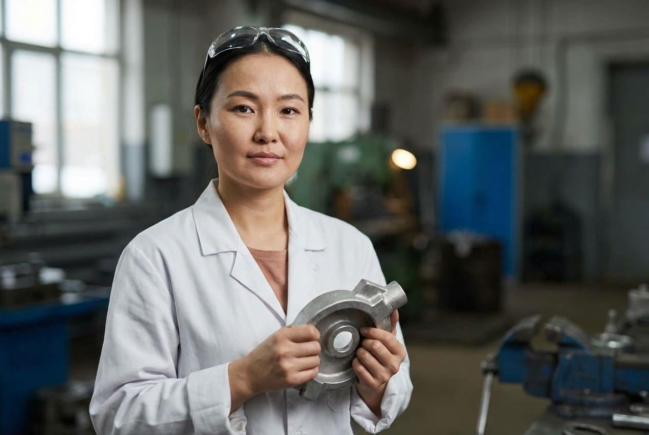 Портретное фото Елены Пак, технолога литейного производства